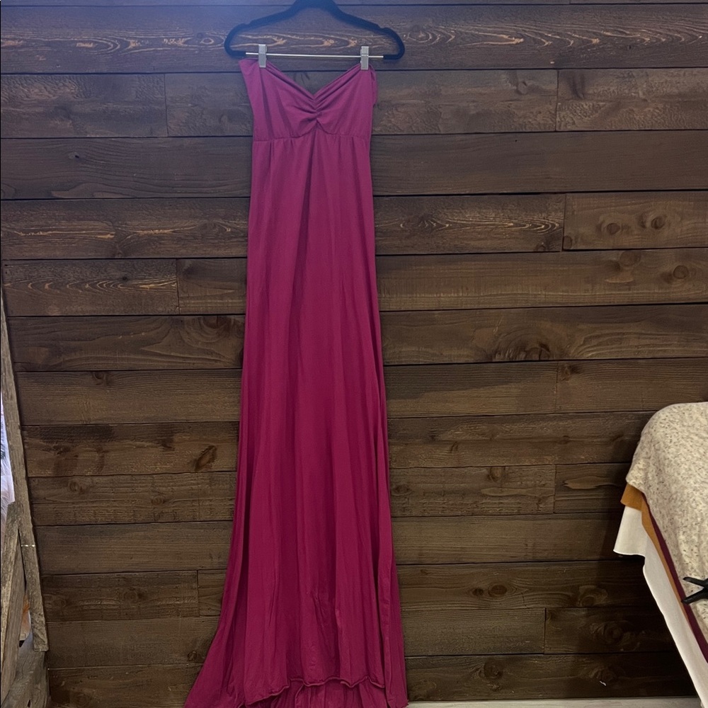 Elegant Pink Strapless Dress